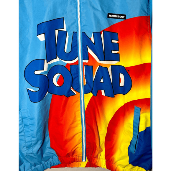 Looney Tunes Members Only Space Jam Tune Squad Full Zip Blue Windbreaker Jacket - Picture 3 of 9